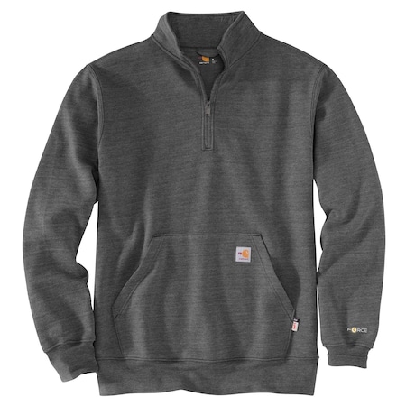 Carhartt Men's TS5028 M FR Frce Lse Fit MW QZip 2XL REG Pullover Loose Black Heather TS5028-FRM / 105028-0132XLREG